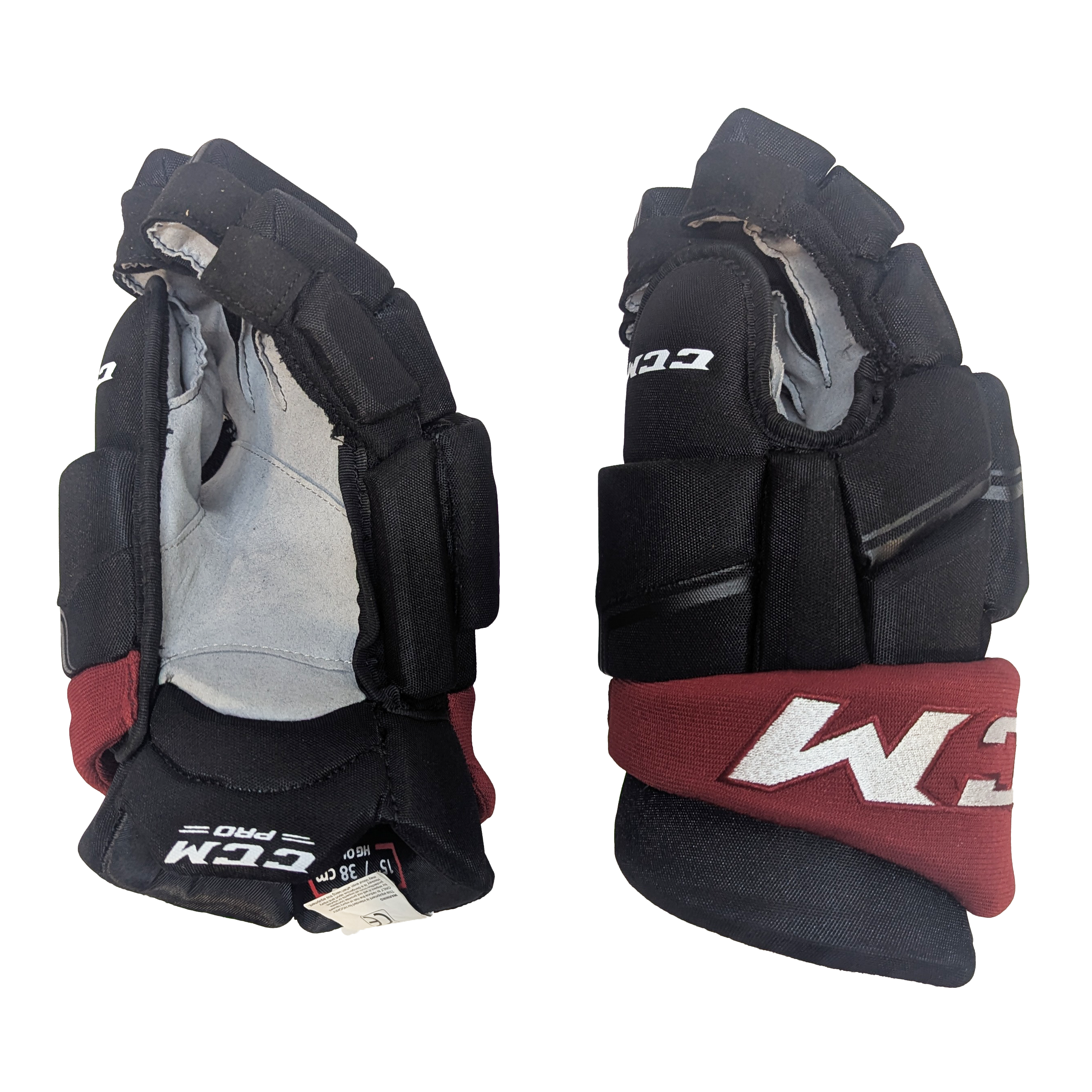 CCM HGQL - NHL Pro Stock Glove - Arizona Coyotes (Black/Burgundy)
